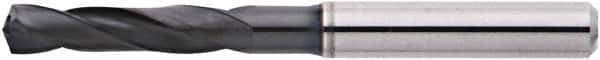 Accupro - 11/16" 135° Spiral Flute Solid Carbide Screw Machine Drill Bit - AlTiN Finish, Right Hand Cut, 72mm Flute Length, 123mm OAL, Straight Shank, Through Coolant - Industrial Tool & Supply