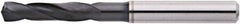 Accupro - 11/16" 135° Spiral Flute Solid Carbide Screw Machine Drill Bit - AlTiN Finish, Right Hand Cut, 72mm Flute Length, 123mm OAL, Straight Shank, Through Coolant - Industrial Tool & Supply