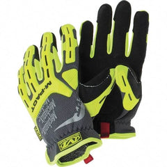 Mechanix Wear - Size XL, ANSI Cut Lvl A5, Synthetic Leather Cut & Puncture Resistant Gloves - Elastic Cuff, Hi-Vis Yellow, Paired - Industrial Tool & Supply