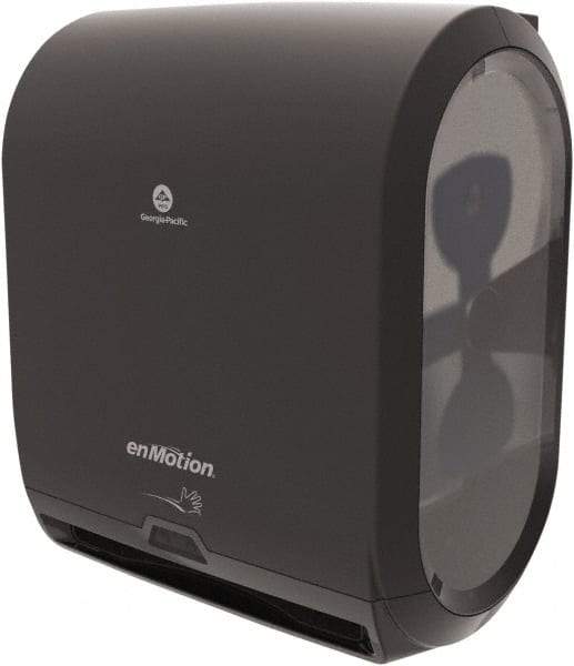 Georgia Pacific - Hands Free, Plastic Paper Towel Dispenser - 17.3" High x 14.7" Wide x 9-1/2" Deep, 1 Roll with Stub 10", Black - Industrial Tool & Supply