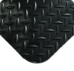 Diamond Plate SpongeCote Floor Mat - 3' x 5' x 9/16" Thick - (Black Anti-Fatigue) - Industrial Tool & Supply