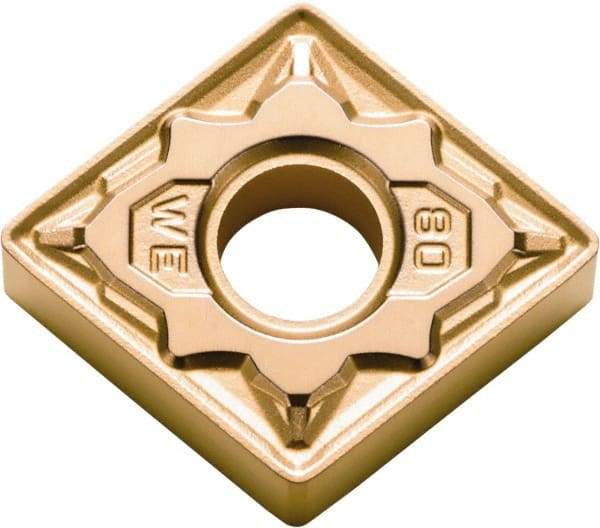 Kyocera - CNMG432 WE Grade CA530 Carbide Turning Insert - TiCN/AI2O3/TiN Finish, 80° Diamond, 1/2" Inscr Circle, 3/16" Thick, 1/32" Corner Radius - Industrial Tool & Supply