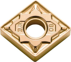 Kyocera - CNMG431 WE Grade CA510 Carbide Turning Insert - TiCN/AI2O3/TiN Finish, 80° Diamond, 1/2" Inscr Circle, 3/16" Thick, 1/64" Corner Radius - Industrial Tool & Supply