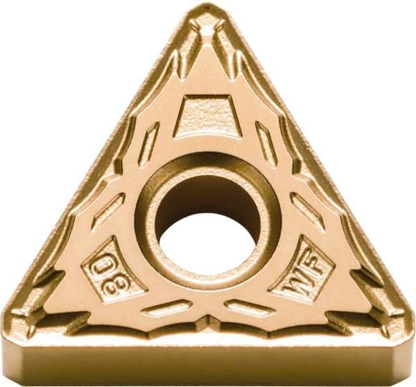 Kyocera - TNMX333 WF Grade TN610 Cermet Turning Insert - Uncoated, 60° Triangle, 3/8" Inscr Circle, 3/16" Thick, 3/64" Corner Radius - Industrial Tool & Supply