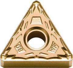 Kyocera - TNMX333 WF Grade TN610 Cermet Turning Insert - Uncoated, 60° Triangle, 3/8" Inscr Circle, 3/16" Thick, 3/64" Corner Radius - Industrial Tool & Supply