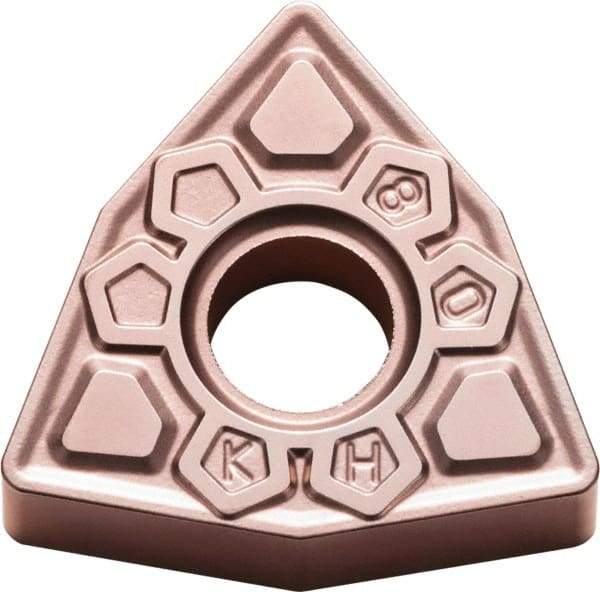 Kyocera - WNMG433 KH Grade CA320 Carbide Turning Insert - TiCN/Al2O3 Finish, 80° Trigon, 1/2" Inscr Circle, 3/16" Thick, 3/64" Corner Radius - Industrial Tool & Supply