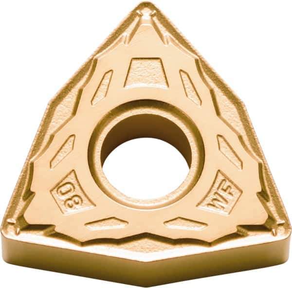 Kyocera - WNMG431 WF Grade CA530 Carbide Turning Insert - TiCN/AI2O3/TiN Finish, 80° Trigon, 1/2" Inscr Circle, 3/16" Thick, 1/64" Corner Radius - Industrial Tool & Supply