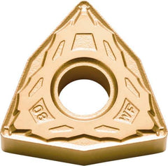 Kyocera - WNMG431 WF Grade CA530 Carbide Turning Insert - TiCN/AI2O3/TiN Finish, 80° Trigon, 1/2" Inscr Circle, 3/16" Thick, 1/64" Corner Radius - Industrial Tool & Supply