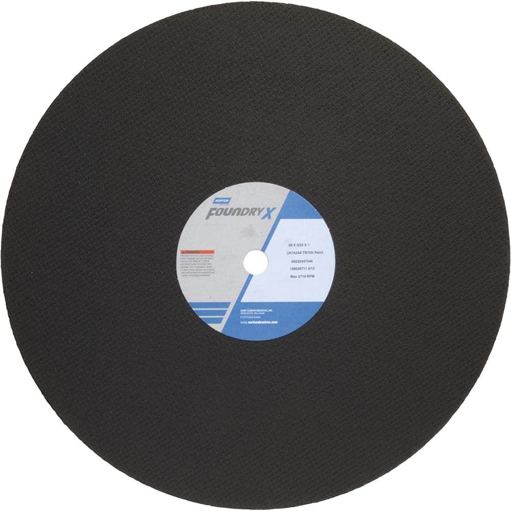 Norton - 20 x 5/32, 1" Hole 30 Grit Aluminum Oxide Cutoff Wheel - Industrial Tool & Supply