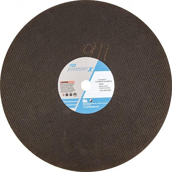 Norton - 16" Aluminum Oxide Cutoff Wheel - 5/32" Thick, 1" Arbor - Industrial Tool & Supply
