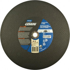 Norton - 14" Aluminum Oxide Cutoff Wheel - 1/8" Thick, 1" Arbor - Industrial Tool & Supply
