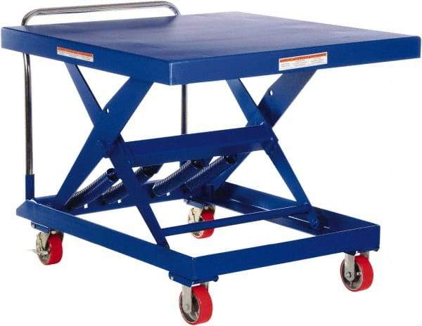 Vestil - 1,000 Lb Capacity, 34" Lift Height, Portable Workstation Manually Operated Lift - Industrial Tool & Supply