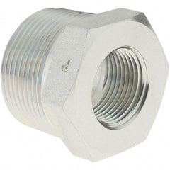 Parker - 1-1/4 Male Thread x 3/4 Female Thread, Zinc Plated Steel Industrial Pipe Hex Bushing - MNPTF x FNPTF, 3,000 psi - Industrial Tool & Supply