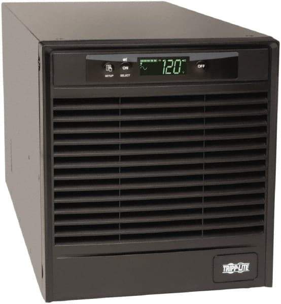Tripp-Lite - 20 Amp, 3,000 VA, Tower & Rack Mount Online Backup Uninterruptible Power Supply - Backup 4.1 min with Full Load & 13.8 min with Half Load, 120 VAC Input & Output, 2,700 Watt Output, 1 Phases, 9 Outlets - Industrial Tool & Supply