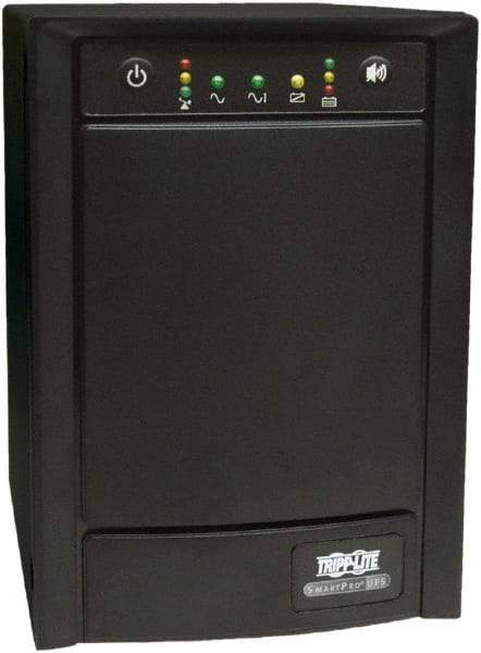 Tripp-Lite - 15 Amp, 1,050 VA, Tower Mount Line Interactive Backup Uninterruptible Power Supply - Backup 7 min with Full Load & 19 min with Half Load, 230 Volt Input & Output, 650 Watt Output, 1 Phases, 6 Outlets - Industrial Tool & Supply