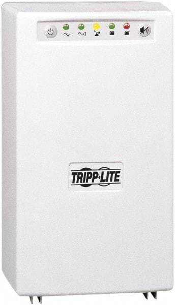 Tripp-Lite - 15 Amp, 700 VA, Tower Mount Line Interactive Backup Uninterruptible Power Supply - Backup 18 min with Full Load & 42 min with Half Load, 120 VAC Input & Output, 450 Watt Output, 1 Phases, 6 Outlets - Industrial Tool & Supply