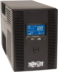 Tripp-Lite - 15 Amp, 1,500 VA, Tower Mount Line Interactive Backup Uninterruptible Power Supply - Backup 4.4 min with Full Load & 14 min with Half Load, 120 VAC Input & Output, 900 Watt Output, 1 Phases, 10 Outlets - Industrial Tool & Supply