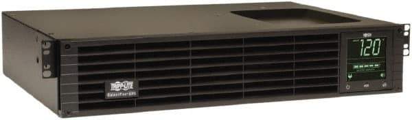 Tripp-Lite - 15 Amp, 1,000 VA, Tower & Rack Mount Line Interactive Backup Uninterruptible Power Supply - Backup 5.3 min with Full Load & 15 min with Half Load, 120 VAC Input & Output, 800 Watt Output, 1 Phases, 6 Outlets - Industrial Tool & Supply