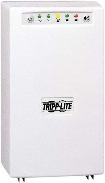 Tripp-Lite - 15 Amp, 1,200 VA, Tower Mount Line Interactive Backup Uninterruptible Power Supply - Backup 4 min with Full Load & 12 min with Half Load, 230 Volt Input & Output, 750 Watt Output, 1 Phases, 6 Outlets - Industrial Tool & Supply