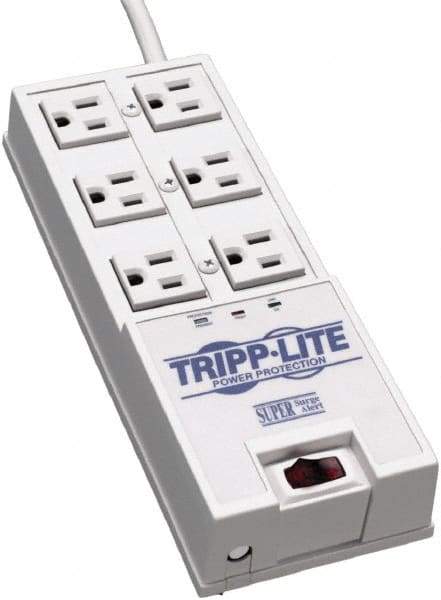 Tripp-Lite - 6 Outlets, 120 VAC15 Amps, 6' Cord, Power Outlet Strip - Floor, Keyhole Mount, 5-15 NEMA Configuration, 9-1/2" Strip - Industrial Tool & Supply