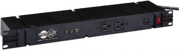 Tripp-Lite - 12 Outlets, 120 VAC15 Amps, 10' Cord, Power Outlet Strip - Floor, Keyhole Mount, 5-15 NEMA Configuration, 4" Strip - Industrial Tool & Supply