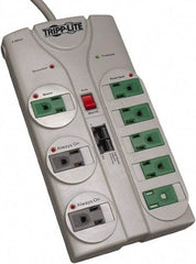 Tripp-Lite - 8 Outlets, 120 VAC15 Amps, 8' Cord, Power Outlet Strip - Floor, Keyhole Mount, 5-15 NEMA Configuration, 9.55" Strip - Industrial Tool & Supply