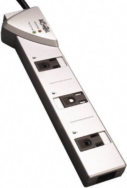 Tripp-Lite - 7 Outlets, 120 VAC15 Amps, 7' Cord, Power Outlet Strip - Floor, Keyhole Mount, 5-15 NEMA Configuration, 10.91" Strip - Industrial Tool & Supply