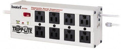 Tripp-Lite - 8 Outlets, 120 VAC15 Amps, 10' Cord, Power Outlet Strip - Floor, Keyhole Mount, 5-15 NEMA Configuration, 3-1/2" Strip - Industrial Tool & Supply