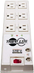 Tripp-Lite - 6 Outlets, 120 VAC15 Amps, 6' Cord, Power Outlet Strip - Floor, Keyhole Mount, 5-15 NEMA Configuration, 9-1/2" Strip - Industrial Tool & Supply