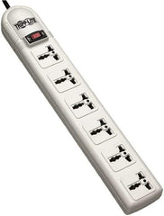 Tripp-Lite - 6 Outlets, 120 VAC10 Amps, 4' Cord, Power Outlet Strip - Floor, Keyhole Mount, British NEMA Configuration, 2-1/2" Strip - Industrial Tool & Supply