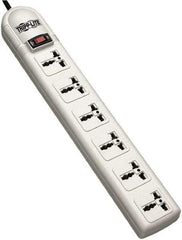 Tripp-Lite - 6 Outlets, 120 VAC10 Amps, 4' Cord, Power Outlet Strip - Floor, Keyhole Mount, British NEMA Configuration, 2-1/2" Strip - Industrial Tool & Supply