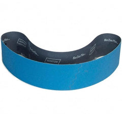 Norton - 4" Wide x 90" OAL, 80 Grit, Zirconia Alumina Abrasive Belt - Zirconia Alumina, Coated, X Weighted Cloth Backing - Industrial Tool & Supply