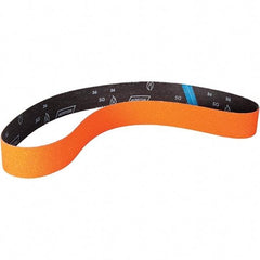 Norton - 2" Wide x 72" OAL, 80 Grit, Ceramic Abrasive Belt - Ceramic, Coated, Y Weighted Cloth Backing - Industrial Tool & Supply