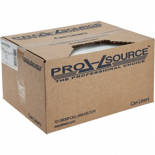 PRO-SOURCE - 24 Gal Capacity, Clear, Linear Low-Denstiy Polyethylene (LLDPE), Hazardous Waste Bag - 6 mil Thick x 18" Wide x 30" High, Roll - Industrial Tool & Supply