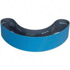 Norton - 4" Wide x 90" OAL, 60 Grit, Zirconia Alumina Abrasive Belt - Zirconia Alumina, Coated, X Weighted Paper Backing - Industrial Tool & Supply