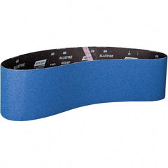 Norton - 4" Wide x 72" OAL, 36 Grit, Zirconia Alumina Abrasive Belt - Zirconia Alumina, Coated, Y Weighted Paper Backing - Industrial Tool & Supply