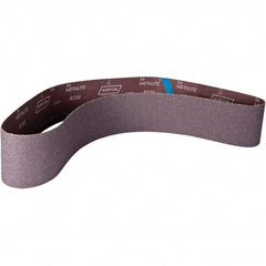 Norton - 4" Wide x 60" OAL, 120 Grit, Aluminum Oxide Abrasive Belt - Aluminum Oxide, Coated, X Weighted Cloth Backing - Industrial Tool & Supply