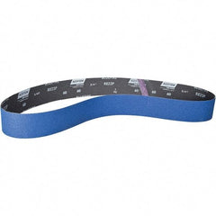 Norton - 2-1/2" Wide x 60" OAL, 220 Grit, Zirconia Alumina Abrasive Belt - Zirconia Alumina, Coated, X Weighted Cloth Backing - Industrial Tool & Supply