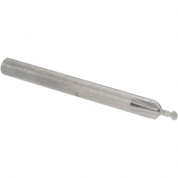 Accupro - 5/64° 5/64" Cut Diam, 0.039" Cut Width, 1/8" Shank, Solid Carbide Double-Angle Cutter - Industrial Tool & Supply