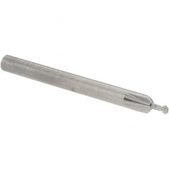 Accupro - 5/64° 5/64" Cut Diam, 0.039" Cut Width, 1/8" Shank, Solid Carbide Double-Angle Cutter - Industrial Tool & Supply