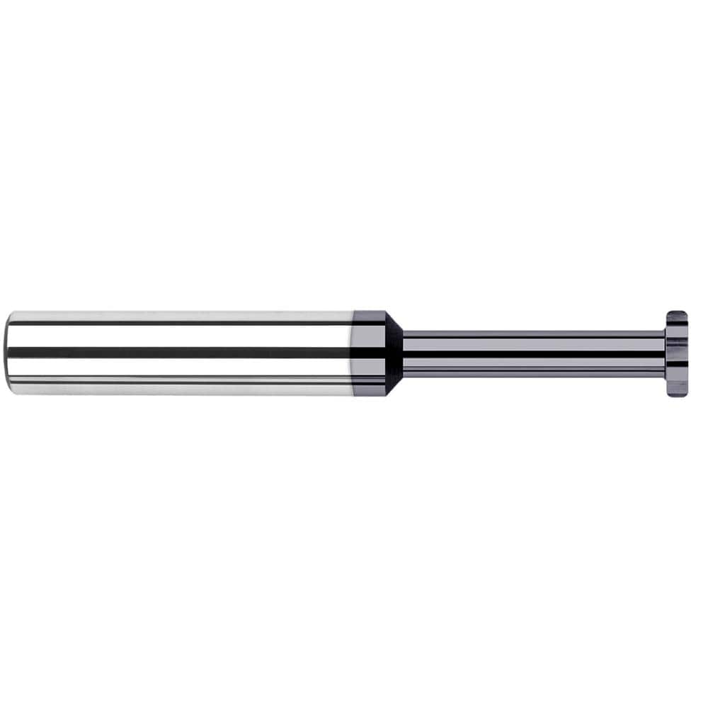 Harvey Tool - 1/2" Cut Diam, 3/16" Cut Width, 1/2" Shank, Straight-Tooth Woodruff Keyseat Cutter - Exact Industrial Supply