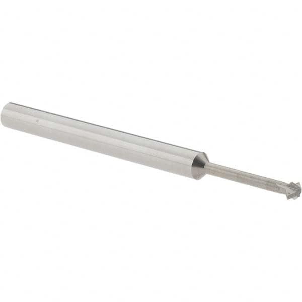 Accupro - 5/32° 5/32" Cut Diam, 0.078" Cut Width, 3/16" Shank, Solid Carbide Double-Angle Cutter - Industrial Tool & Supply