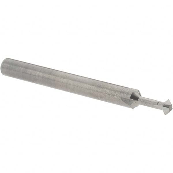 Accupro - 5/32° 5/32" Cut Diam, 0.078" Cut Width, 3/16" Shank, Solid Carbide Double-Angle Cutter - Industrial Tool & Supply