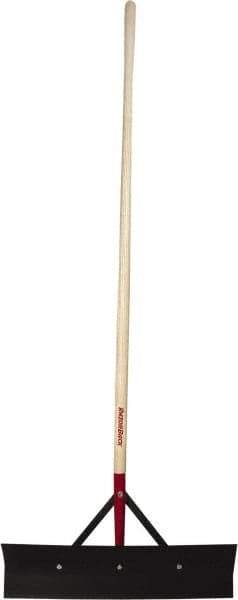 Razor-Back - Stiff Steel Straight Scraper - 24" Blade Width x 6" Blade Length, 60" Long Straight Hardwood Handle - Industrial Tool & Supply