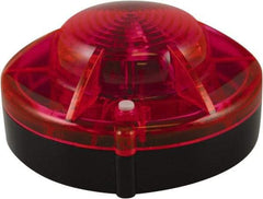 Banner Stakes - 1-1/2" High x 4" Long x 4" Wide Barrier LED Strobe/Solid Light - Matte Finish, Red, Use with Plus Banner Head, 30' Magnetic Wall Mount Barrier, 7' Magnetic Wall Mount Barrier - Industrial Tool & Supply