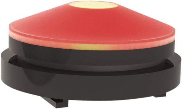 Banner Stakes - 2-1/2" High x 4" Long x 4" Wide Barricade Light - Metal, Matte Finish, Black/Red, Use with 7' Wall Mount Barriers - Industrial Tool & Supply