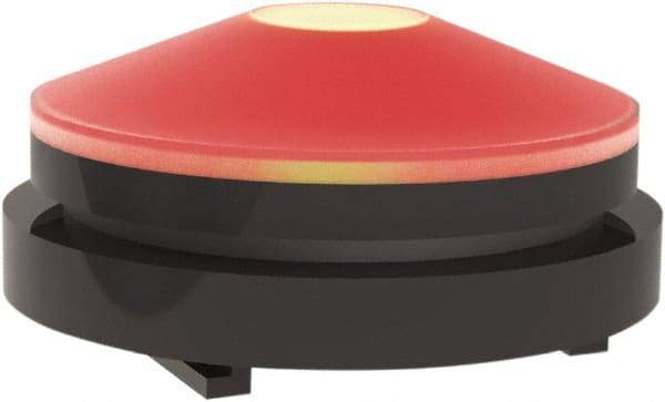 Banner Stakes - 2-1/2" High x 4" Long x 4" Wide Barricade Light - Metal, Matte Finish, Black/Red, Use with 30' Wall Mount Barriers - Industrial Tool & Supply