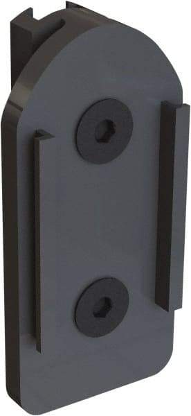 Banner Stakes - 2-7/8" High x 3/4" Long x 1" Wide Barrier Connector - Plastic, Matte Finish, Black, Use with Plus Banner Head, 7' Wall Mount Barrier - Industrial Tool & Supply