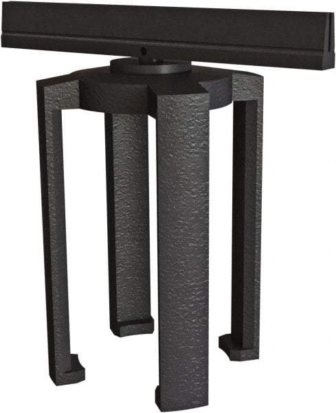 Banner Stakes - 7" High x 6" Long x 3-1/2" Wide Barrier Mounting Bracket - Matte Finish, Black, Use with Plus Banner Head - Industrial Tool & Supply