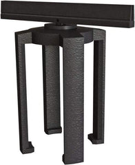 Banner Stakes - 7" High x 6" Long x 3-1/2" Wide Barrier Mounting Bracket - Matte Finish, Black, Use with Plus Banner Head - Industrial Tool & Supply